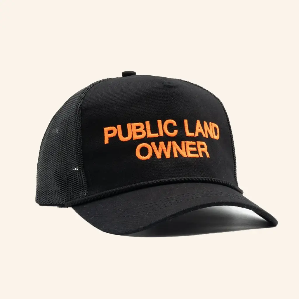 Snag Merch Public Land Owner Embroidered Trucker Hat Christmas Presents For Him -WearandDecor