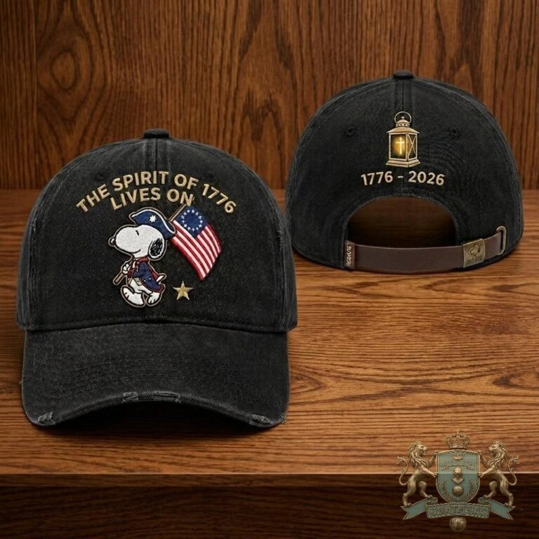 Snoopy Spirit Of 1776 Live On Hat 250th Anniversary 1776-2026 Ball Cap Independence Day's Gift