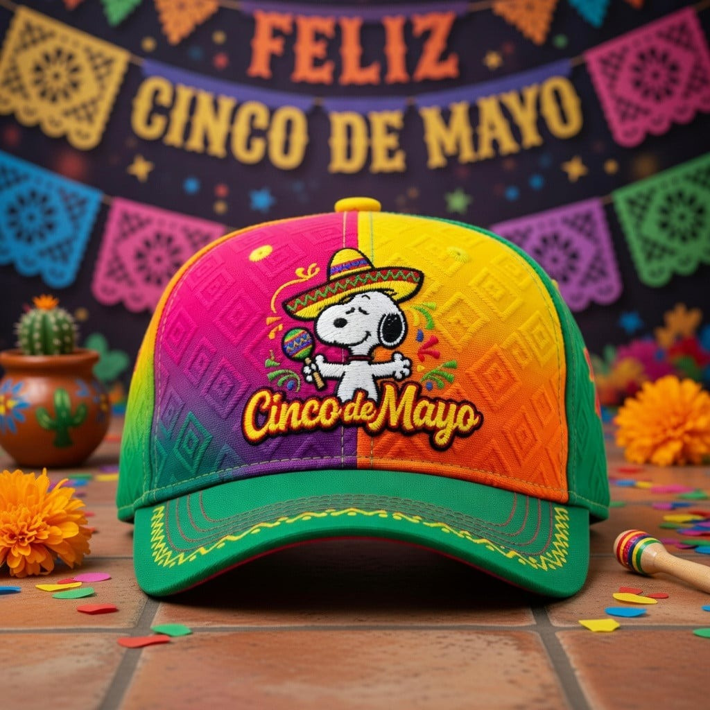 Snoopy x Cinco De Mayo Hat Mexican Fiesta Party Ball Cap Gift Ideas For Him