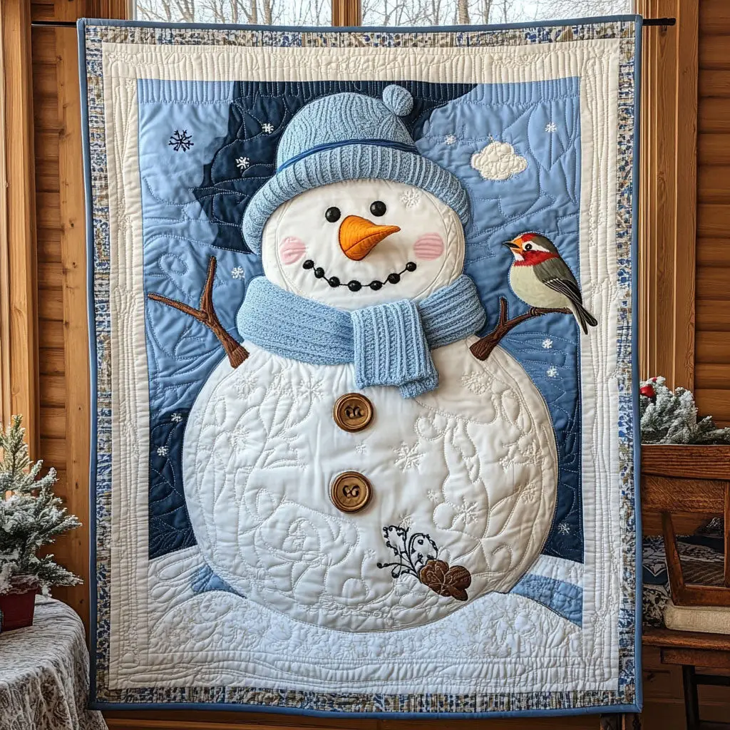 Snow Smile Quilt Premium Quilt Blanket Gift for Cozy Winter Nights