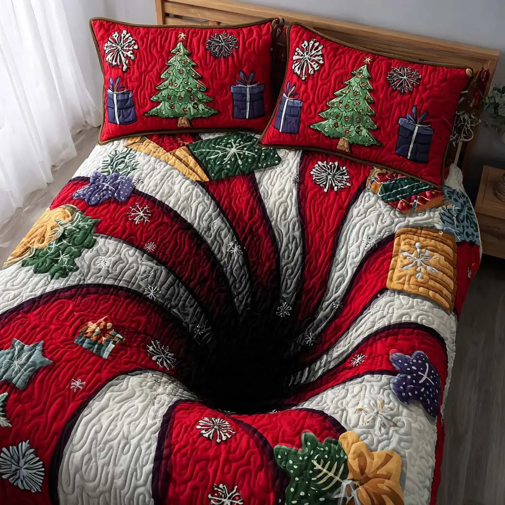 Snowfall Symphony Quilted Bedding Set Ultra-Soft Bedding Set for a Hotel-Like Experience Snowfall Symphony Quilted Bedding Set Ultra-Soft Bedding Set for a Hotel-Like Experience - Image 1