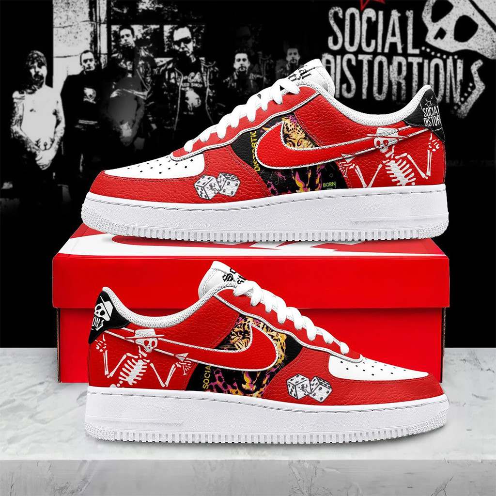 Social Distortion Air Force 1 Shoes Father's Day Gifts For Rock Lovers Social Distortion Air Force 1 Shoes Father's Day Gifts For Rock Lovers - Image 1