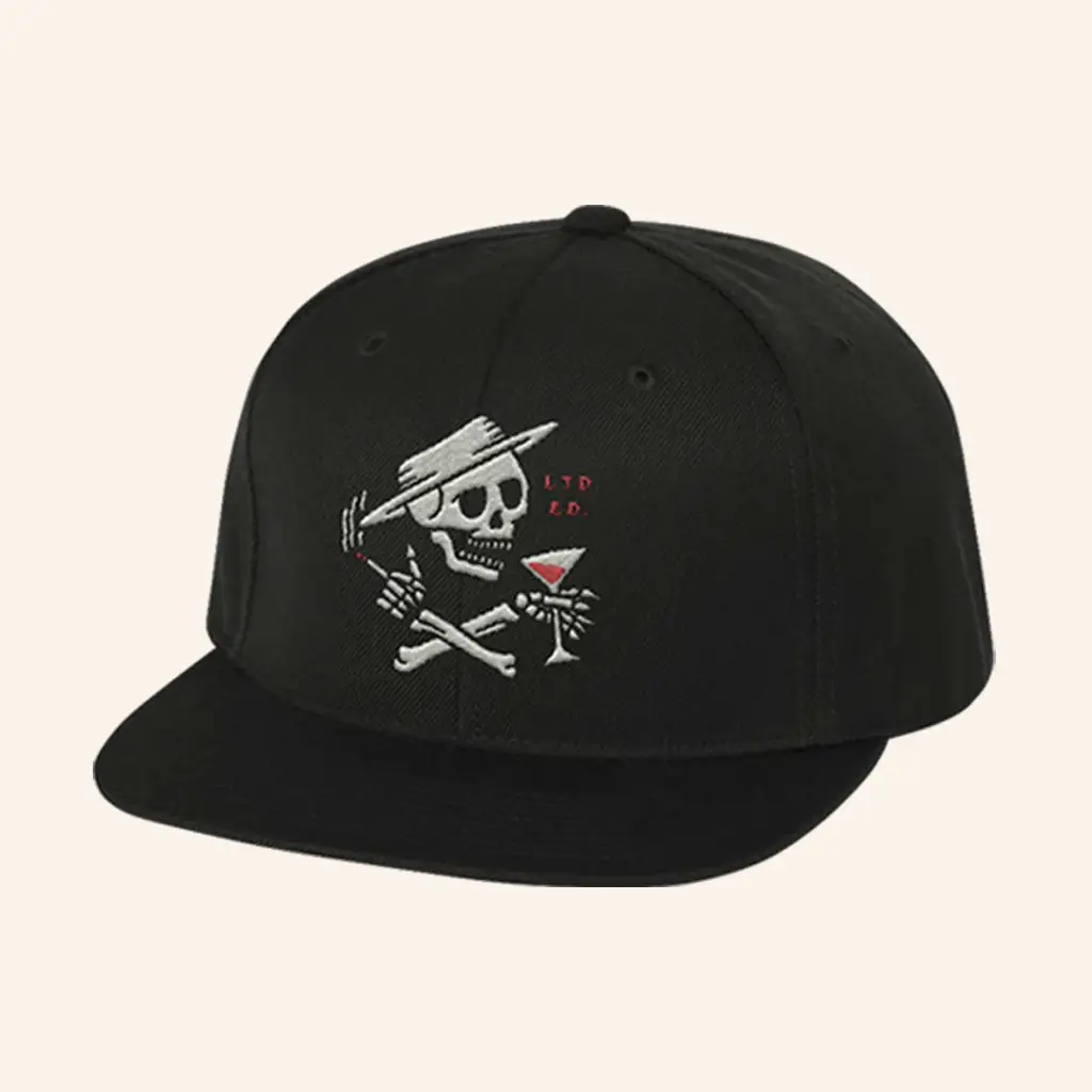 Social Distortion Merch Embroidered Crossed Skelly LTD Snapback Hat Christmas Gifts For Him -WearandDecor