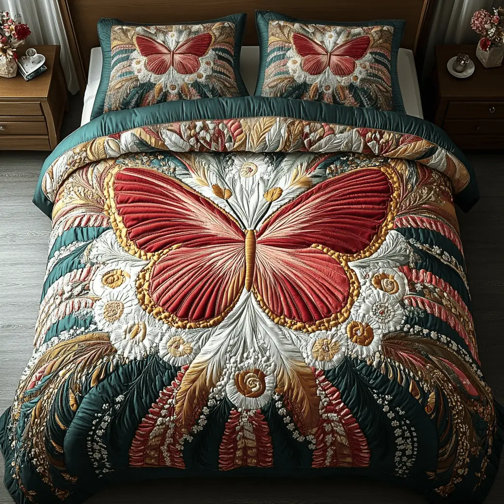 Soft Serenity Quilted Bedding Set Christmas Bed Sheets Cute Butterfly Lover Ideas For Gifts