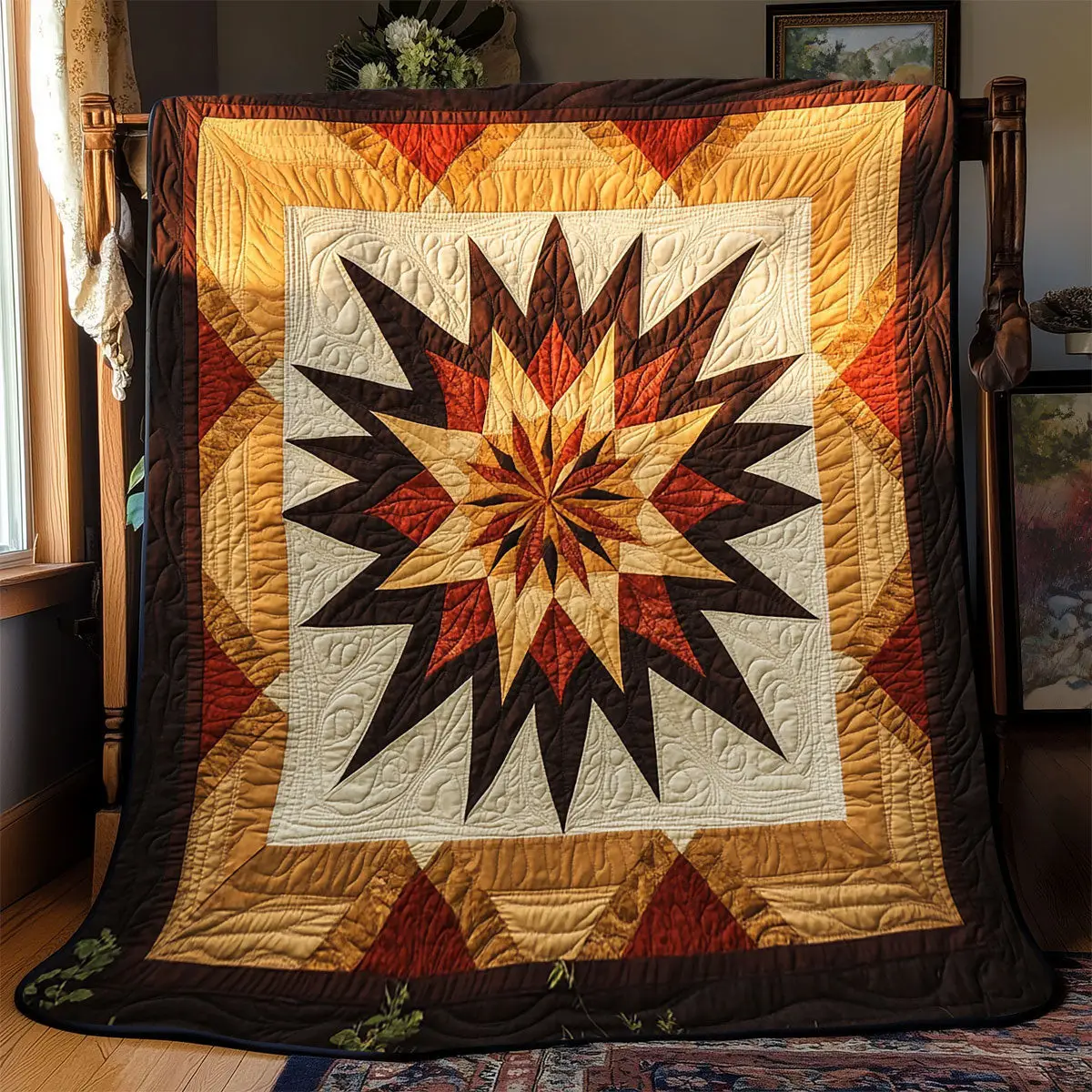 Solar Inferno Quilt Blanket For Couch Mother's Day Gifts For Daughter