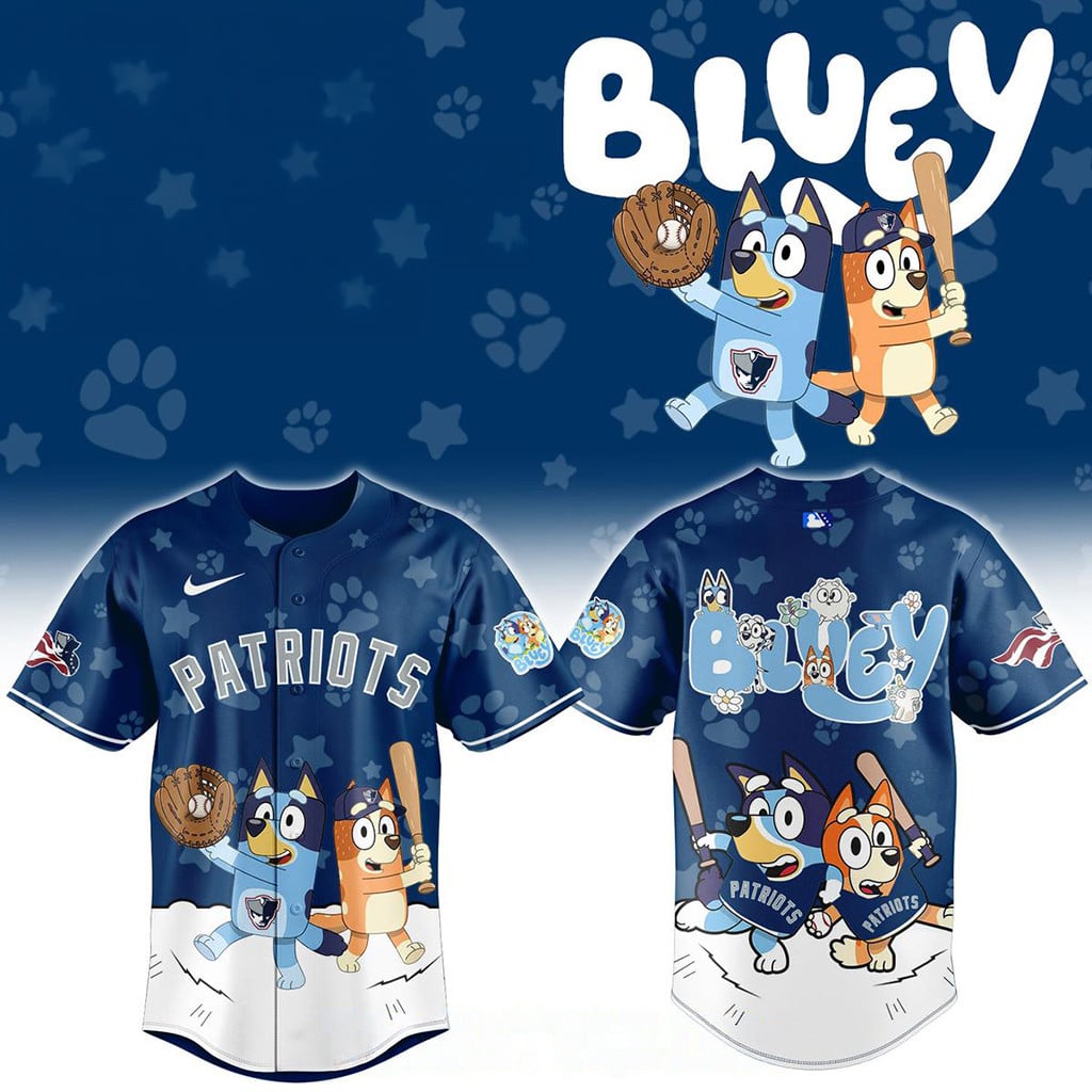 Somerset Patriots X Bluey Night 2026 Minor League Baseball Jersey Somerset Patriots Merch