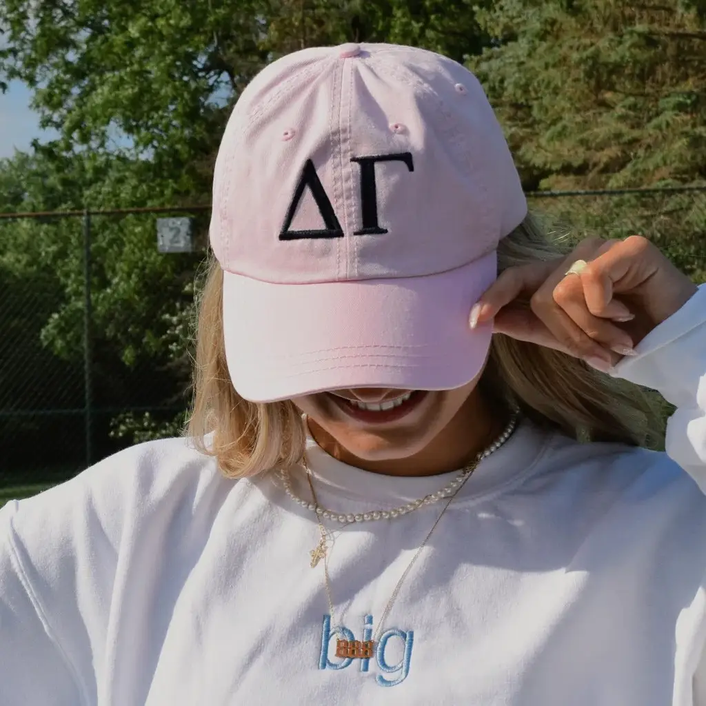 Sorority Merch Simple Greek Lettered Sorority Hat Embroidered Gifts For Friends - Wear&Decor