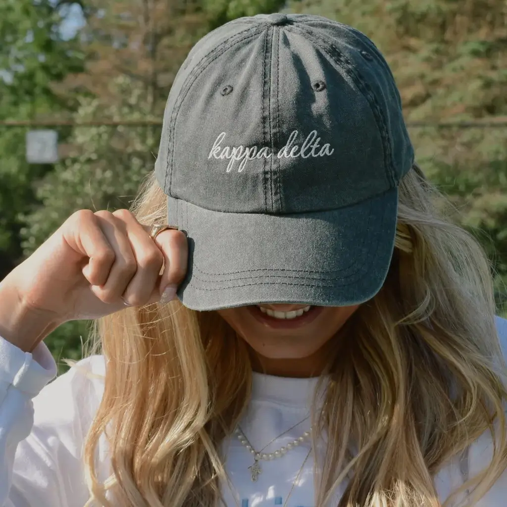 Sorority Merch Simple Script Sorority Hat Embroidered Gifts For Sister - Wear&Decor