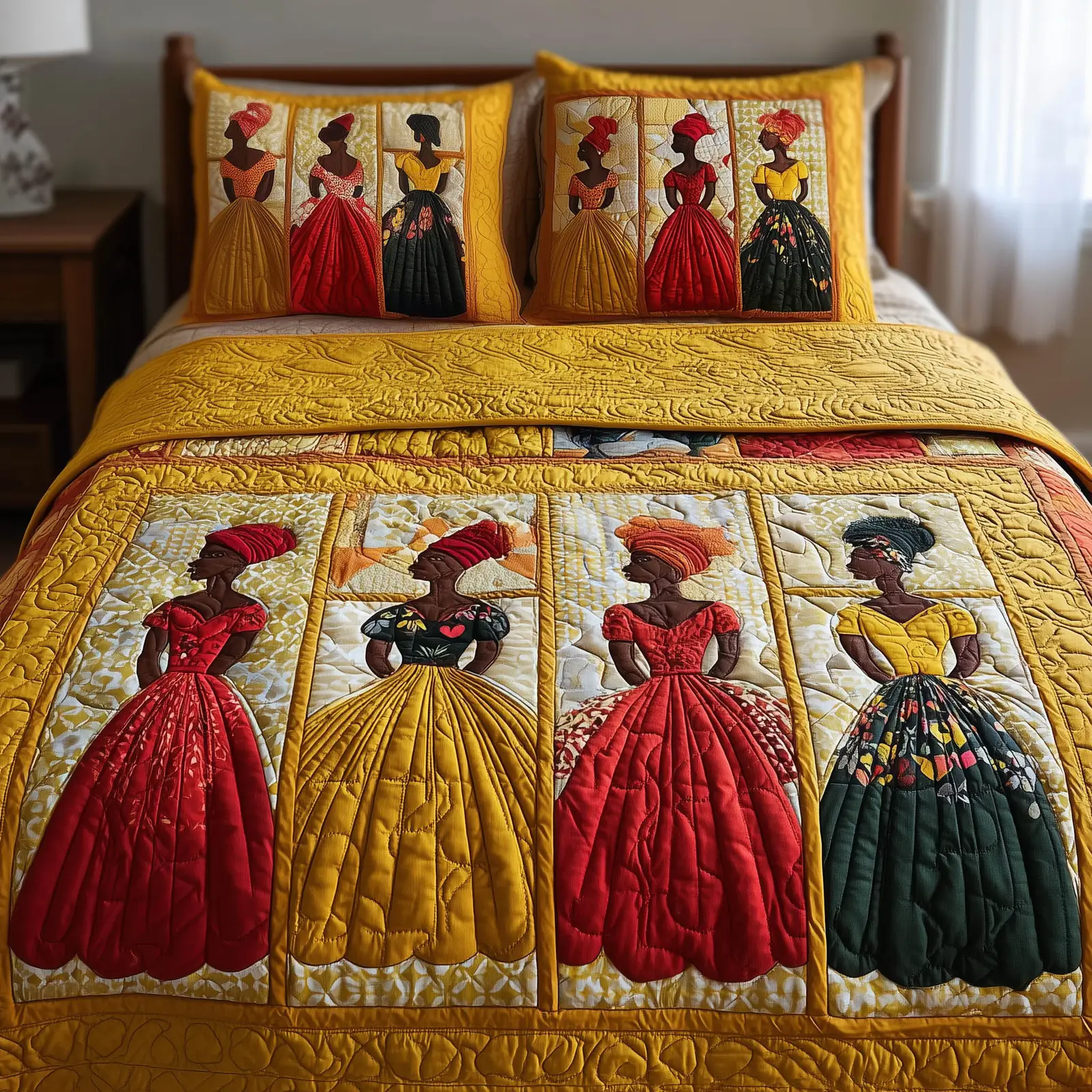 Soulbound Roots Quilted Bedding Set Bohemian Vibe