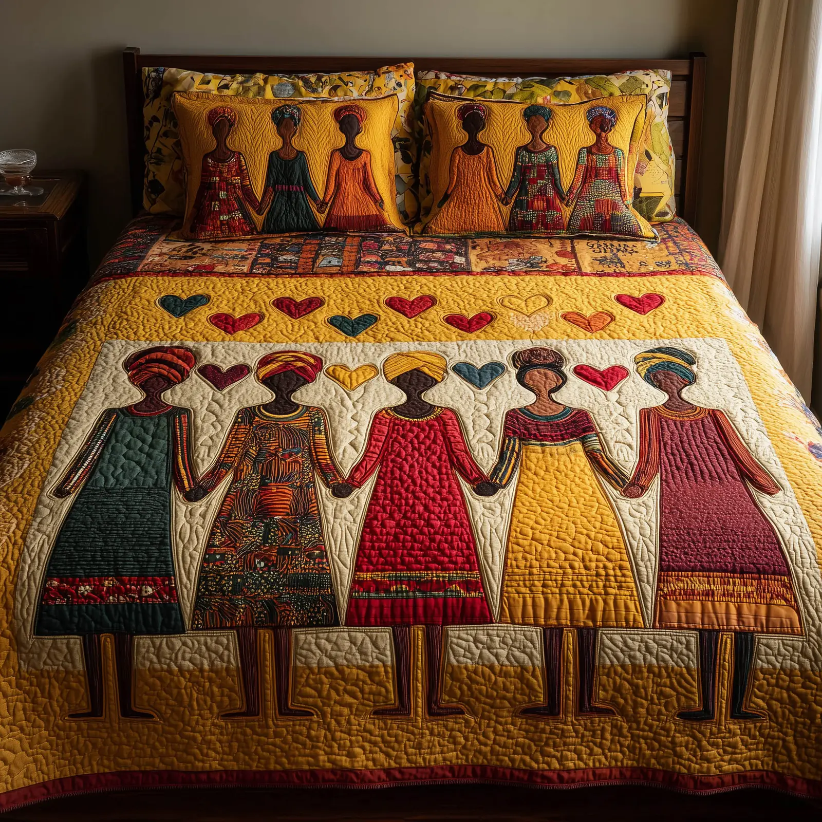 Soulbound Roots Quilted Bedding Set Breathable