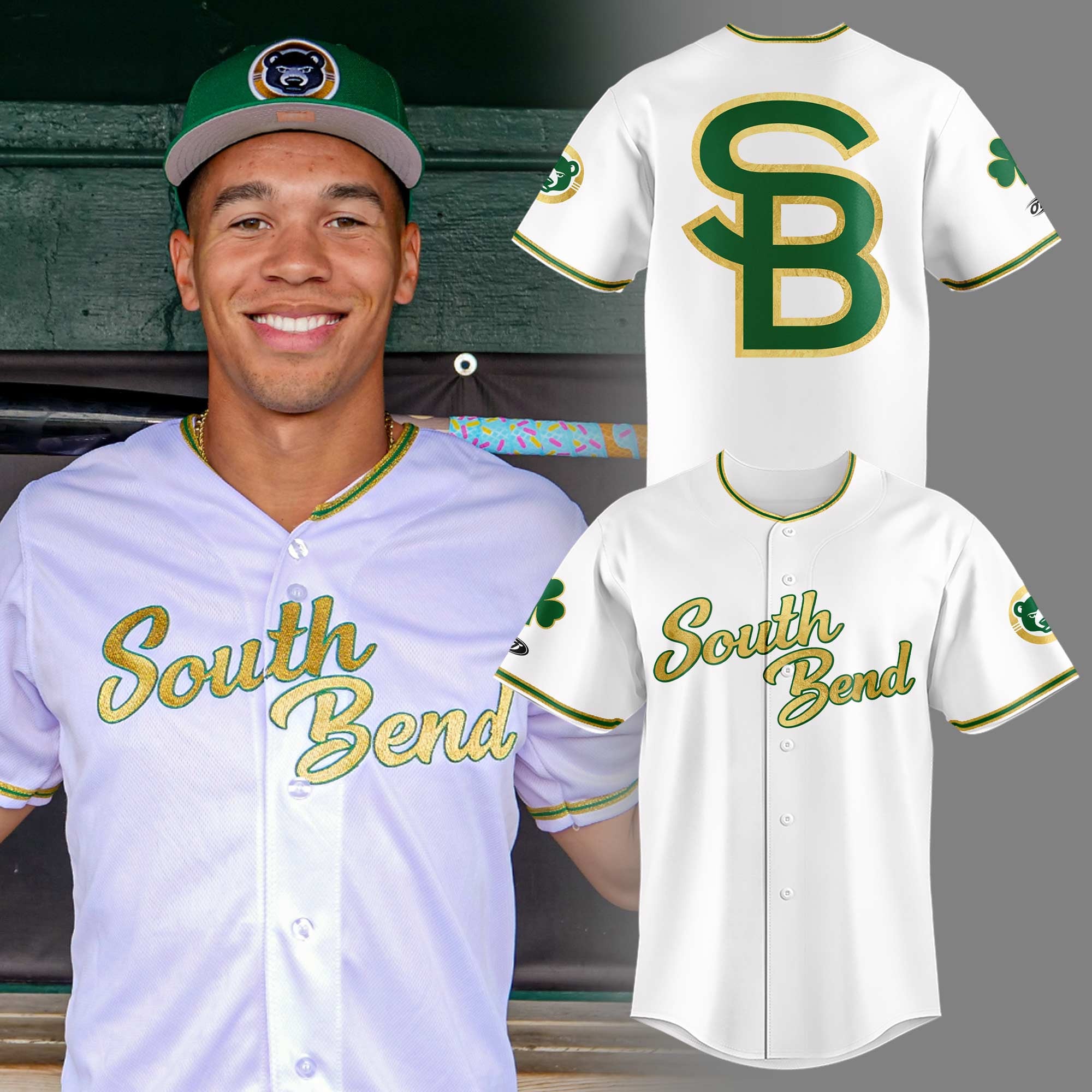 South Bend Cubs x Notre Dame Baseball Jersey SB Cubs Merch Best Gifts For Baseball Lovers