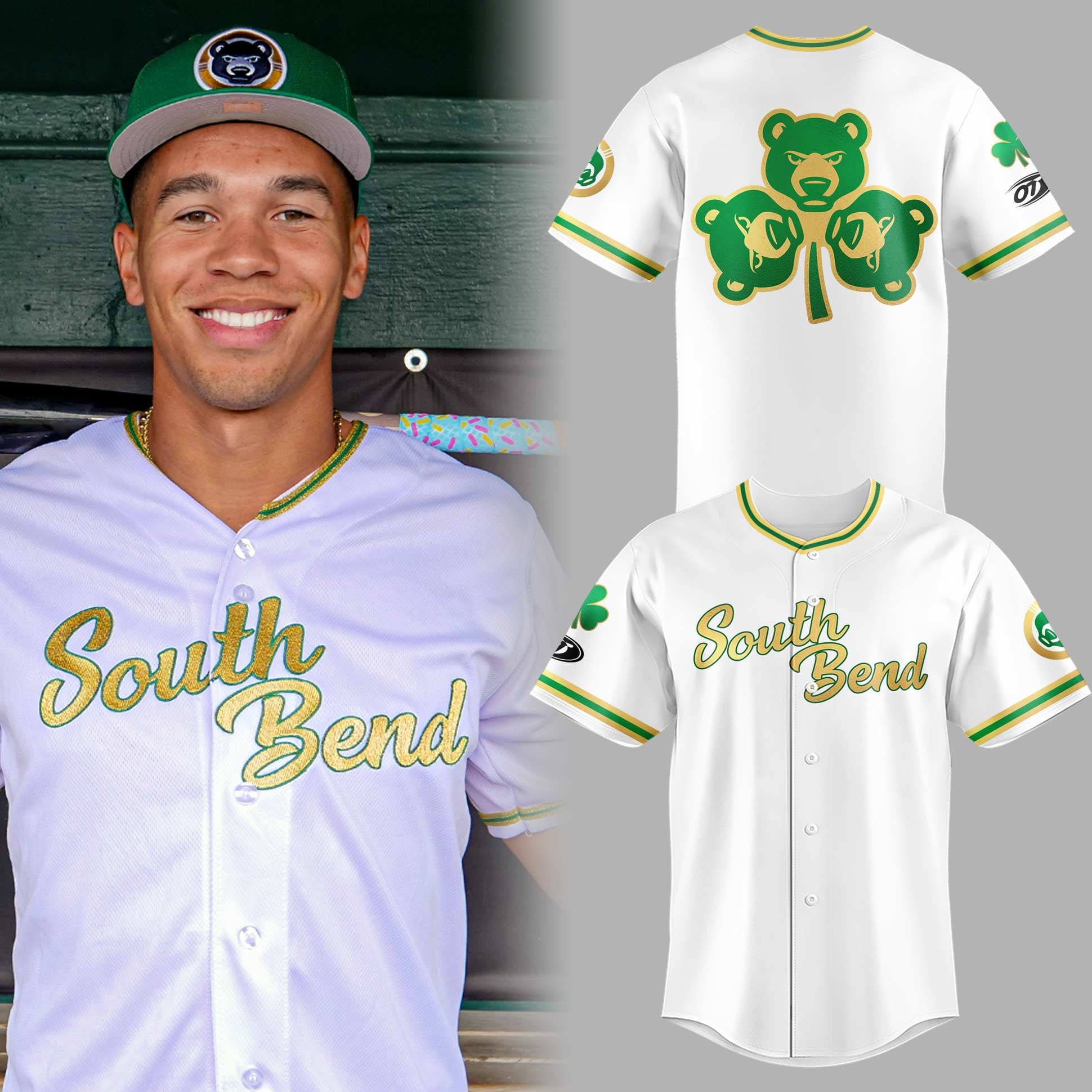 South Bend Cubs x Notre Dame Baseball Jersey SB Cubs Merch Gifts For Baseball Fans