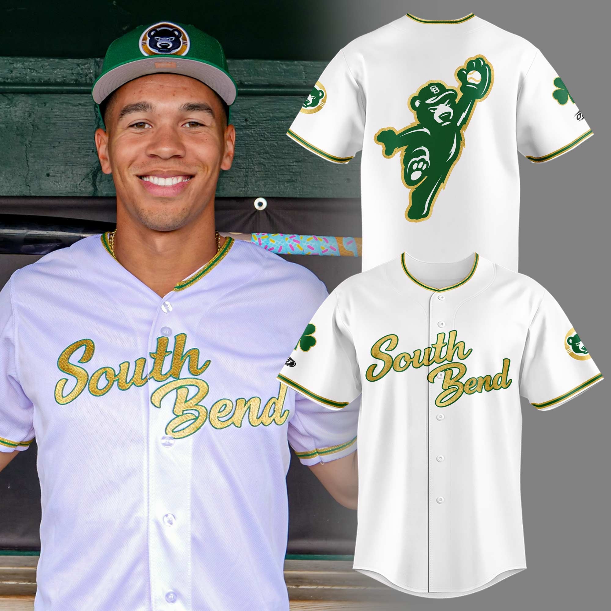 South Bend Cubs x Notre Dame Baseball Jersey SB Cubs Merch Presents For Baseball Lovers