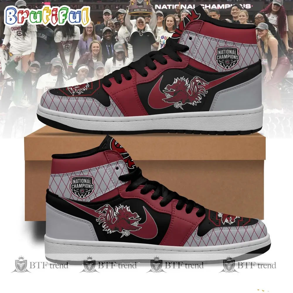 South Carolina Gamecocks 2024 NCAA Women's Basketball National Champions Air Jordan 1 Shoes South Carolina Gamecocks 2024 NCAA Women's Basketball National Champions Air Jordan 1 Shoes - Image 1