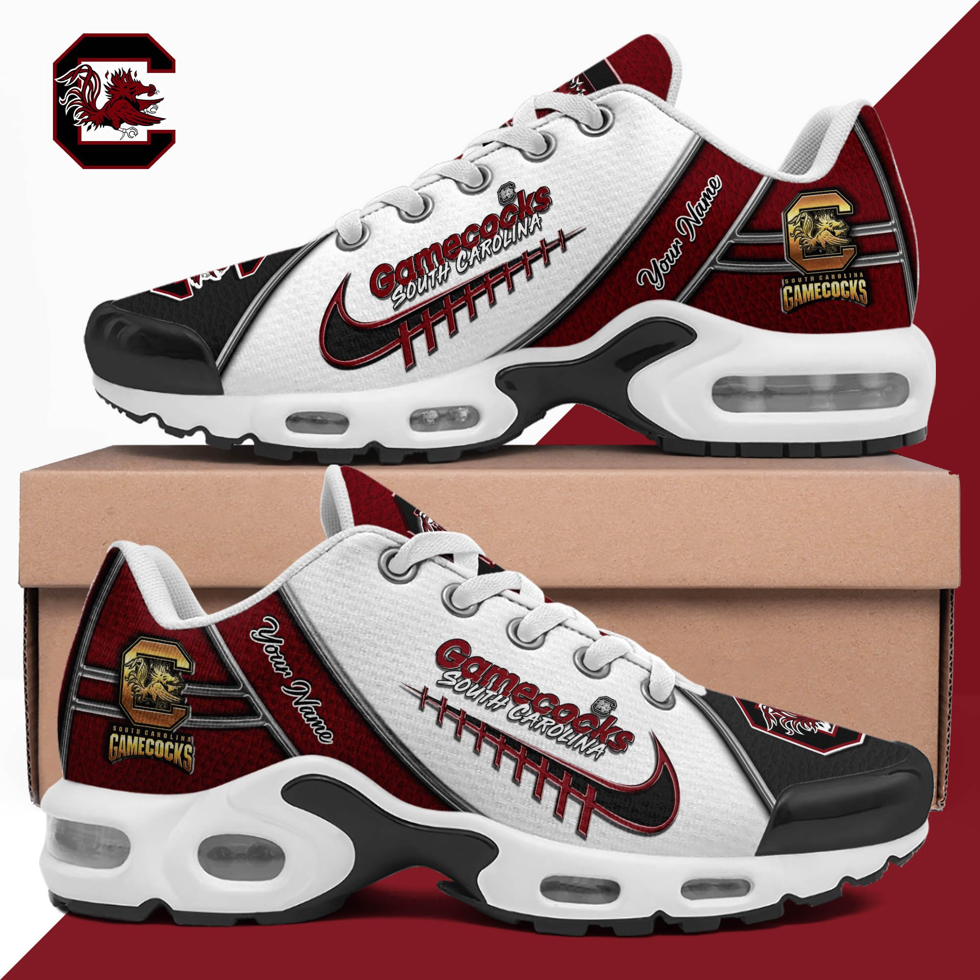South Carolina Gamecocks Shoes 2026 Version Custom Your Name, Football Team Shoes, Football Shoes For Fans, Sport Gifts, Gifts For Lovers Ethy