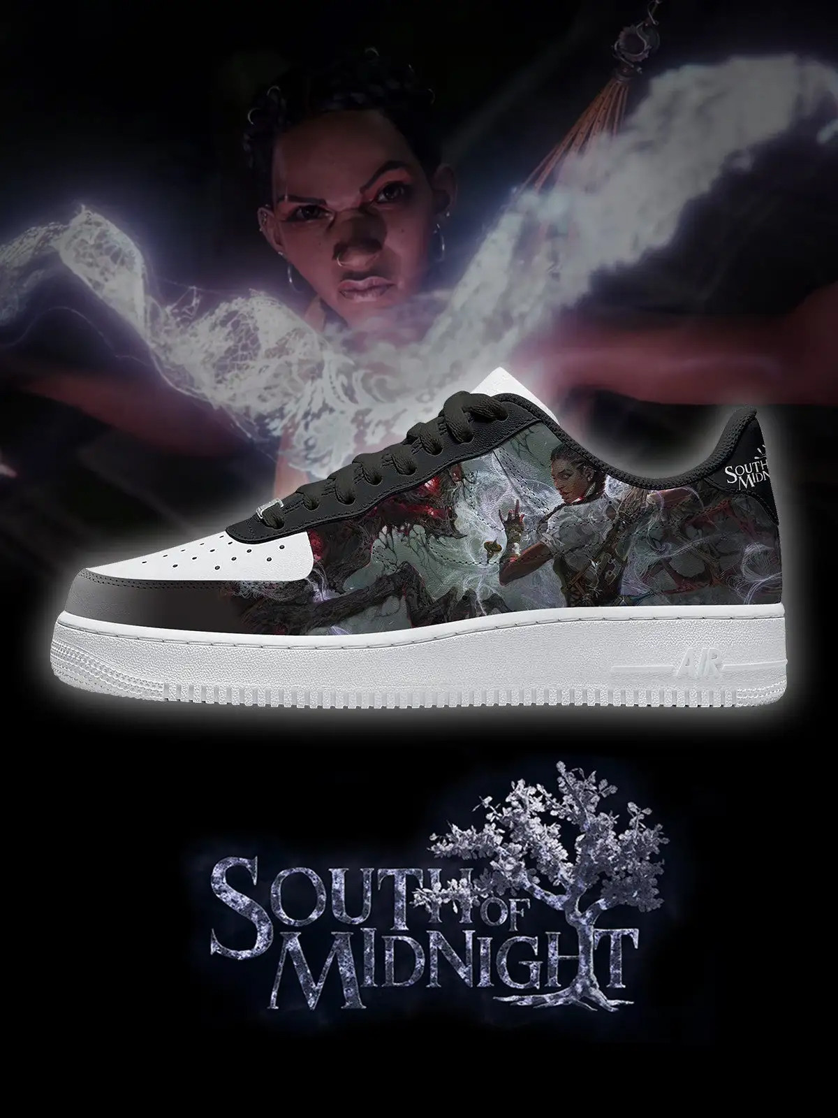 South of Midnight Hazel Flood Air Force 1 Shoes Sneakers South of Midnight Hazel Flood Air Force 1 Shoes Sneakers - Image 1