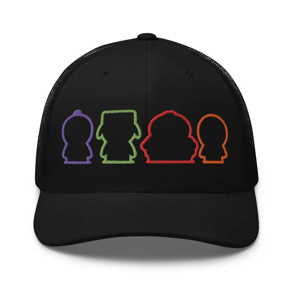 South Park Merch South Park 4 Boys Embroidered Trucker Hat Birthday Gift For Him