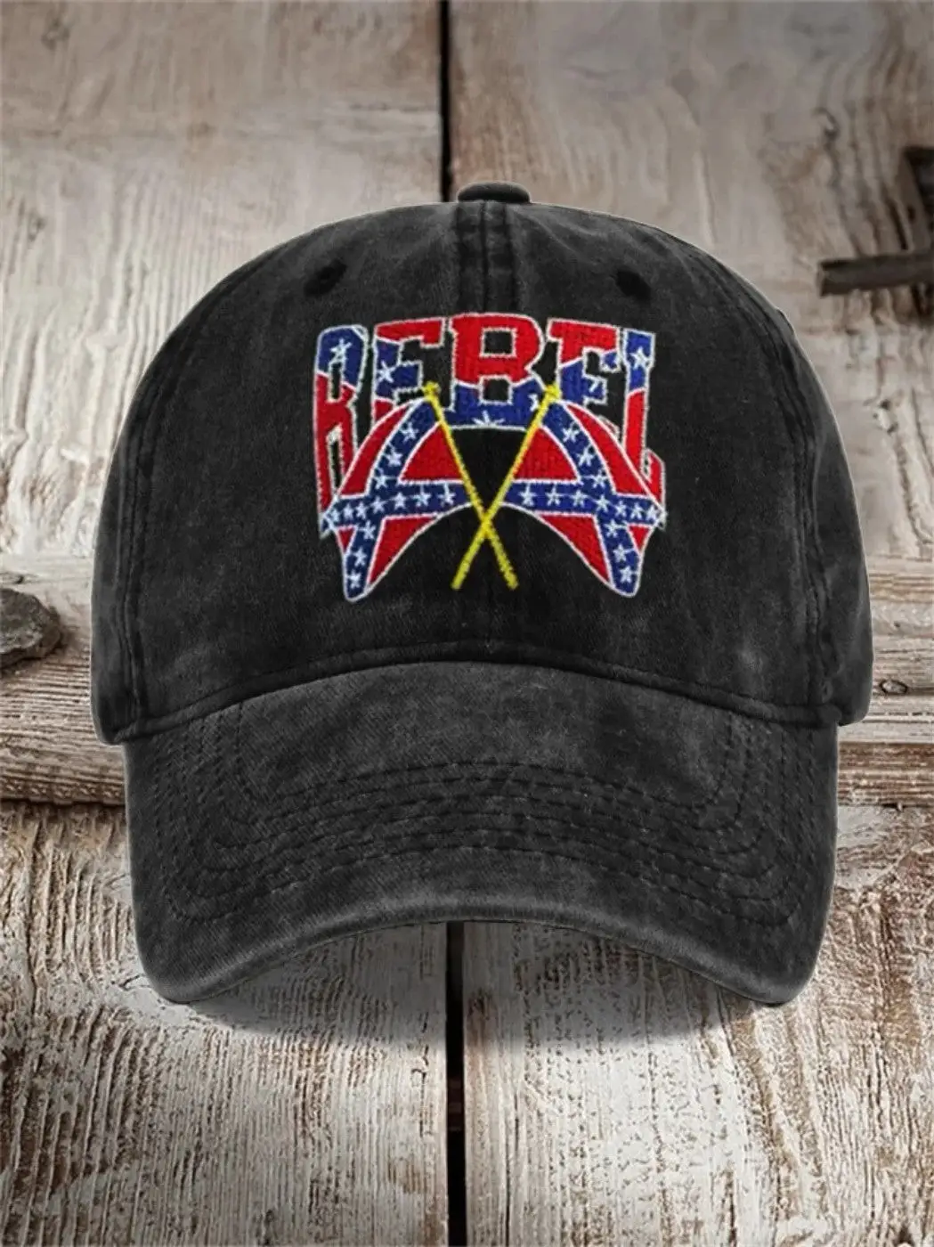Southern Pride Old Dixie Embroidered Hat Vintage Southern Cross Hat Lynyrd Skynyrd Merch -WearandDecor