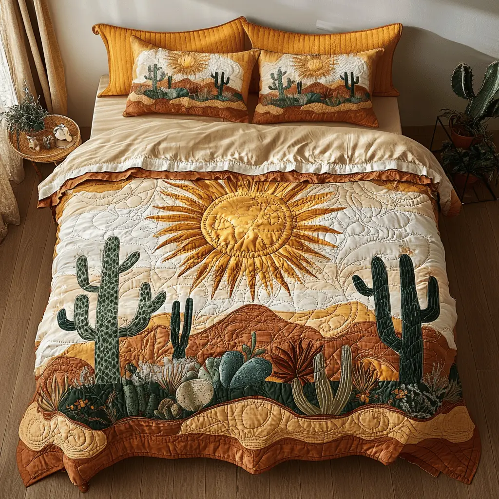 Southwestern Soul Quilted Bedding Set Cute Bedroom Decor Awesome Gifts For Cactus Lovers Southwestern Soul Quilted Bedding Set Cute Bedroom Decor Awesome Gifts For Cactus Lovers - Image 1