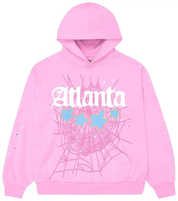 Sp5der Atlanta Hoodie Pink Women's 555 Spider Web Hoodie Apparel Gifts For Her