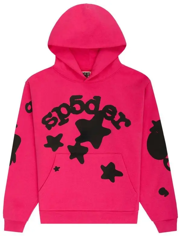 Sp5der Beluga Hoodie Pink Stars 555 Spider Web Hoodie Apparel Merch Clothing Awesome Gifts Sp5der Beluga Hoodie Pink Stars 555 Spider Web Hoodie Apparel Merch Clothing Awesome Gifts - Image 1
