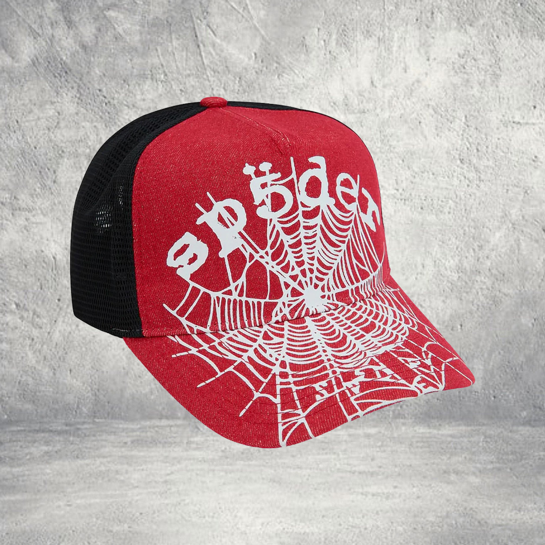 Sp5der Denim OG Web V2 Red Trucker Streetwear Accessories Gift for Bestie