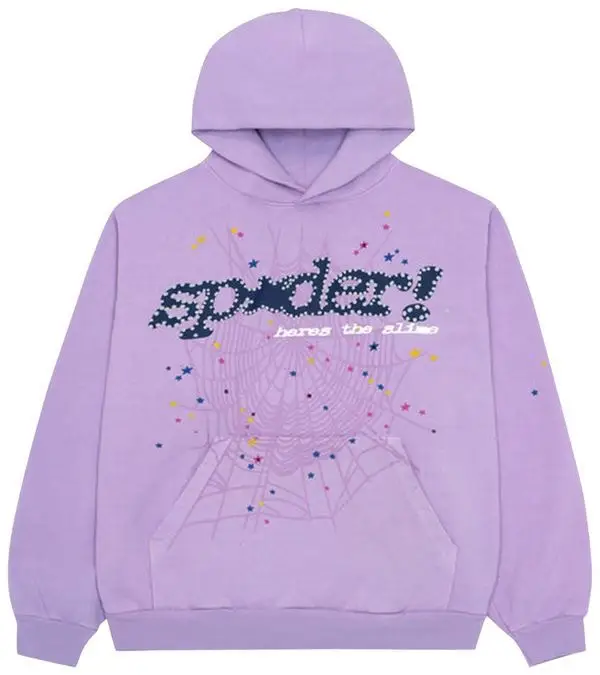 Sp5der Hoodie Purple 555 Spider Web Hoodie Apparel Clothing Gifts For Boyfriend Sp5der Hoodie Purple 555 Spider Web Hoodie Apparel Clothing Gifts For Boyfriend - Image 1