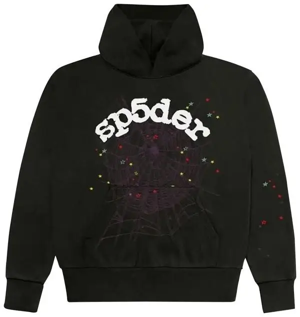 Sp5der Logo Hoodie Sweatshirt Black 555 Spider Worldwide Young Thug Hoodie Apparel