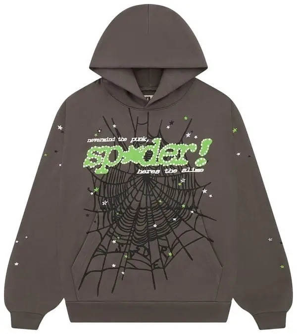 Sp5der Punk Hoodie Slate Grey Spider 555 Hoodie Spider Worldwide Young Thug Merch Clothing