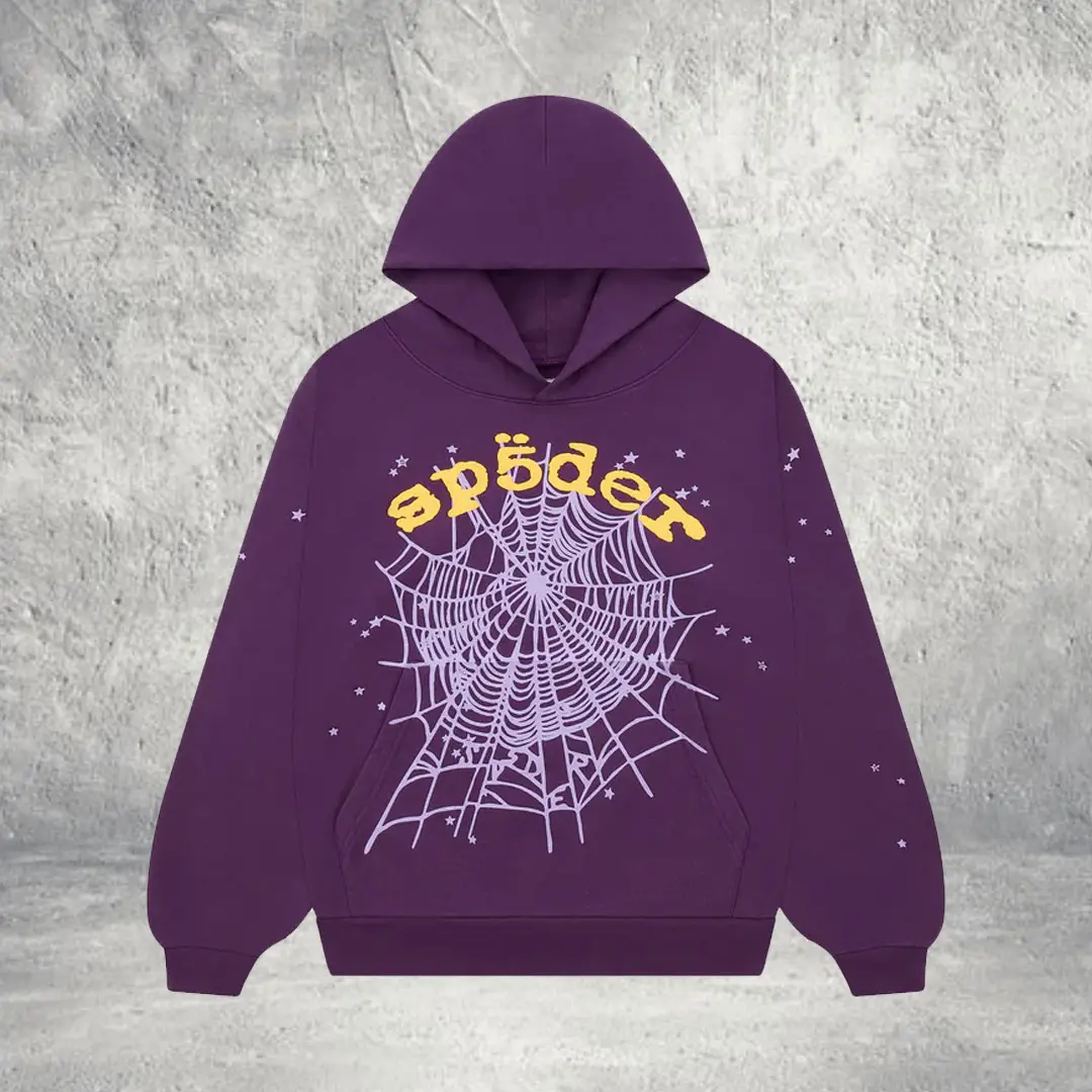 Sp5der Purple Star OG Web V2 Hoodie Streetwear Clothing Gift for Bestie