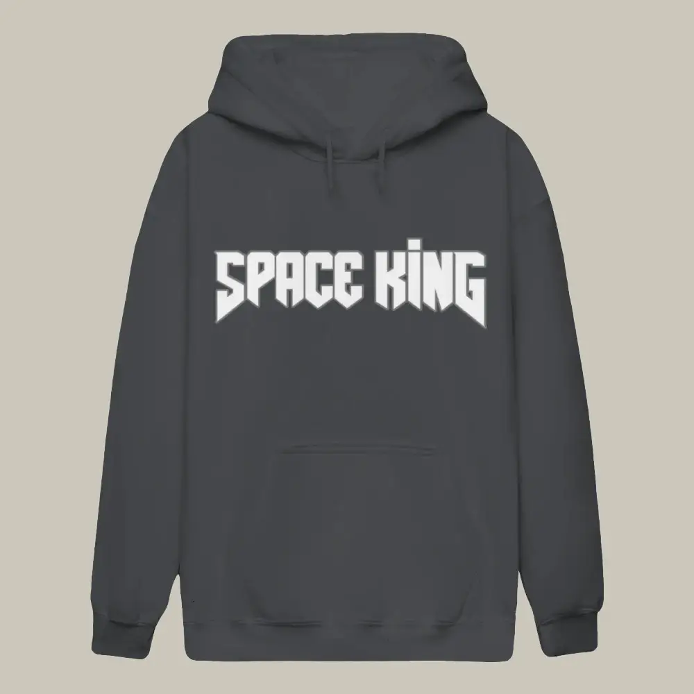 Space King Merch Wave 3 White Logo Hoodie Animated Apparel Gifts For Enthusiasts