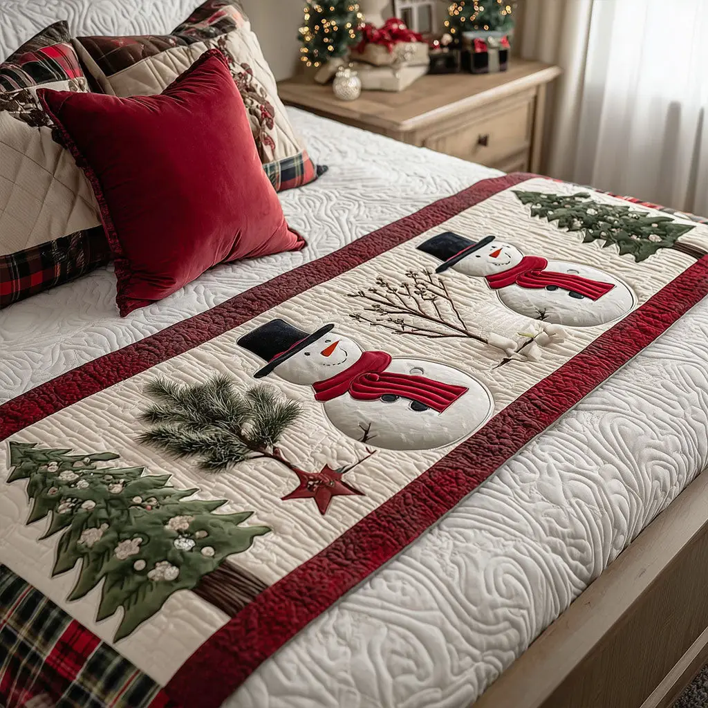 Spark of Noel Quilted Bed Runner Spark of Noel Shine Holiday Gift