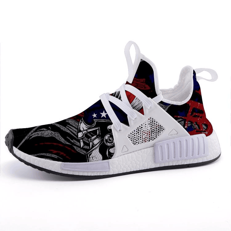Spartan American Flag Shoes 2nd Amendment Sneakers Patriotic Merch Gifts For Veterans