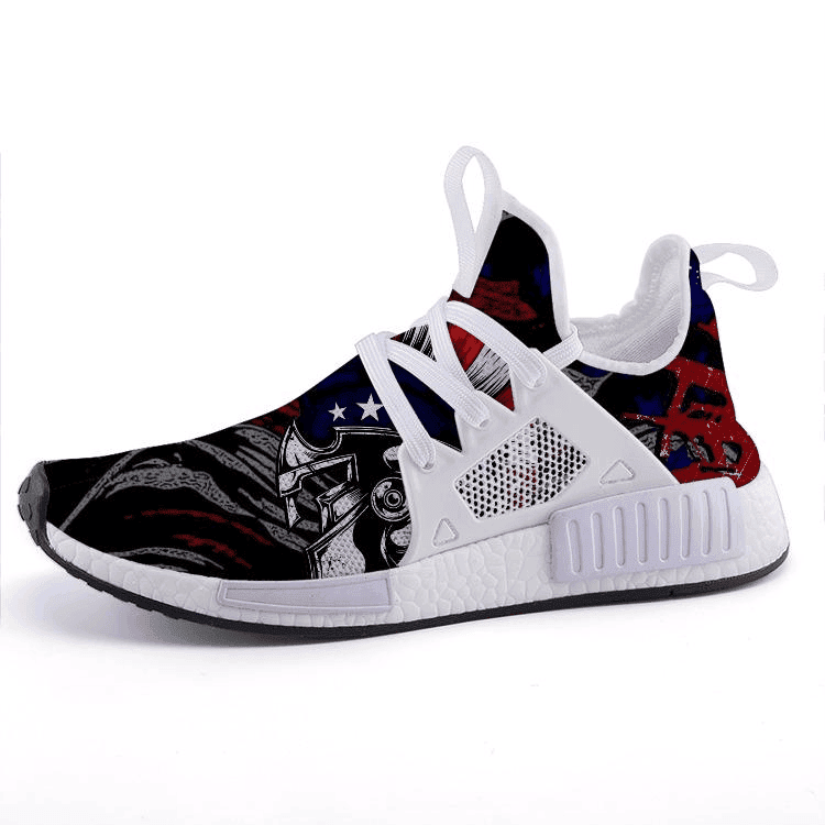 Spartan American Flag Shoes 2nd Amendment Sneakers Patriotic Merch Gifts For Veterans -WearandDecor