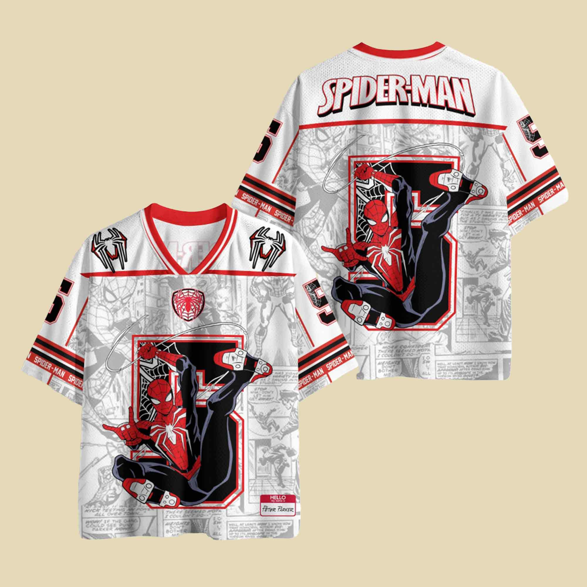 Spiderman Jersey Shirt Marvel Avengers Merch Brand New Day Spiderman Outfit