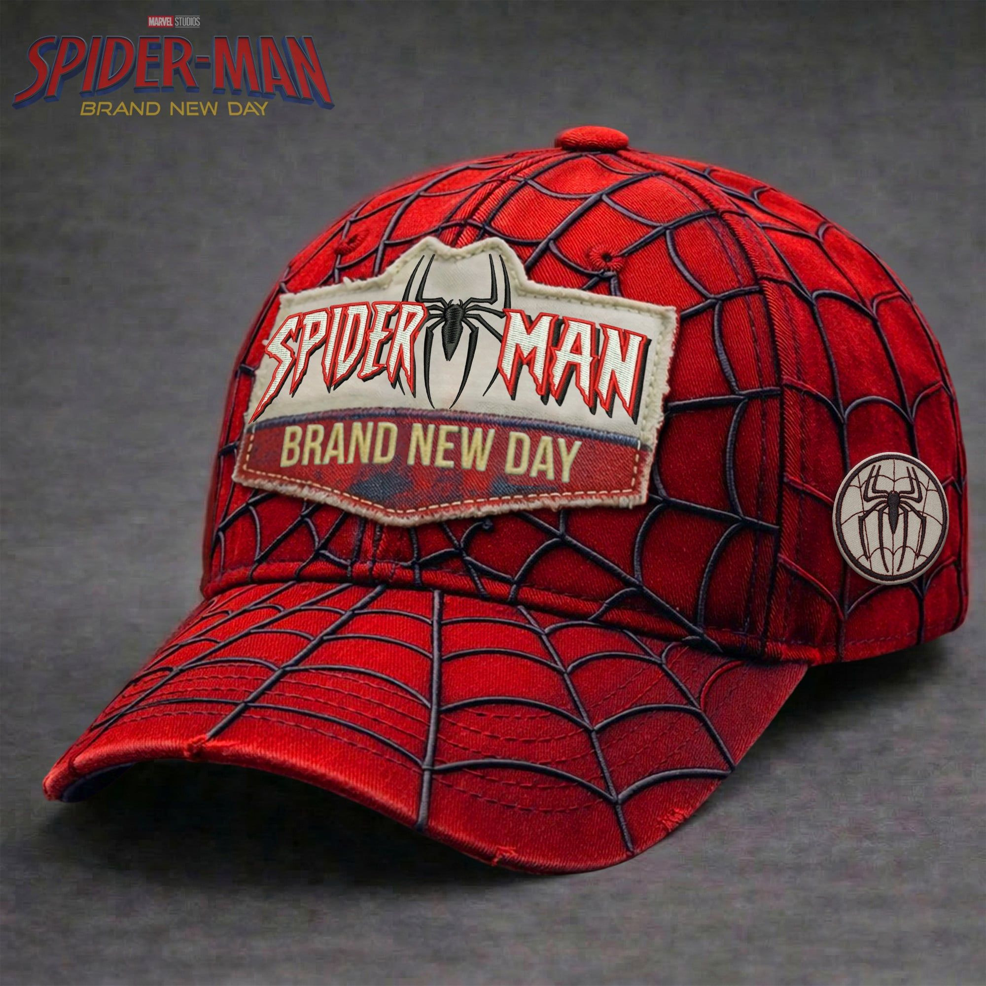 Spiderman Merch Brand New Day Dad Hat Spider Web Ball Cap Marvel Fan Gift Spiderman Merch Brand New Day Dad Hat Spider Web Ball Cap Marvel Fan Gift - Image 1