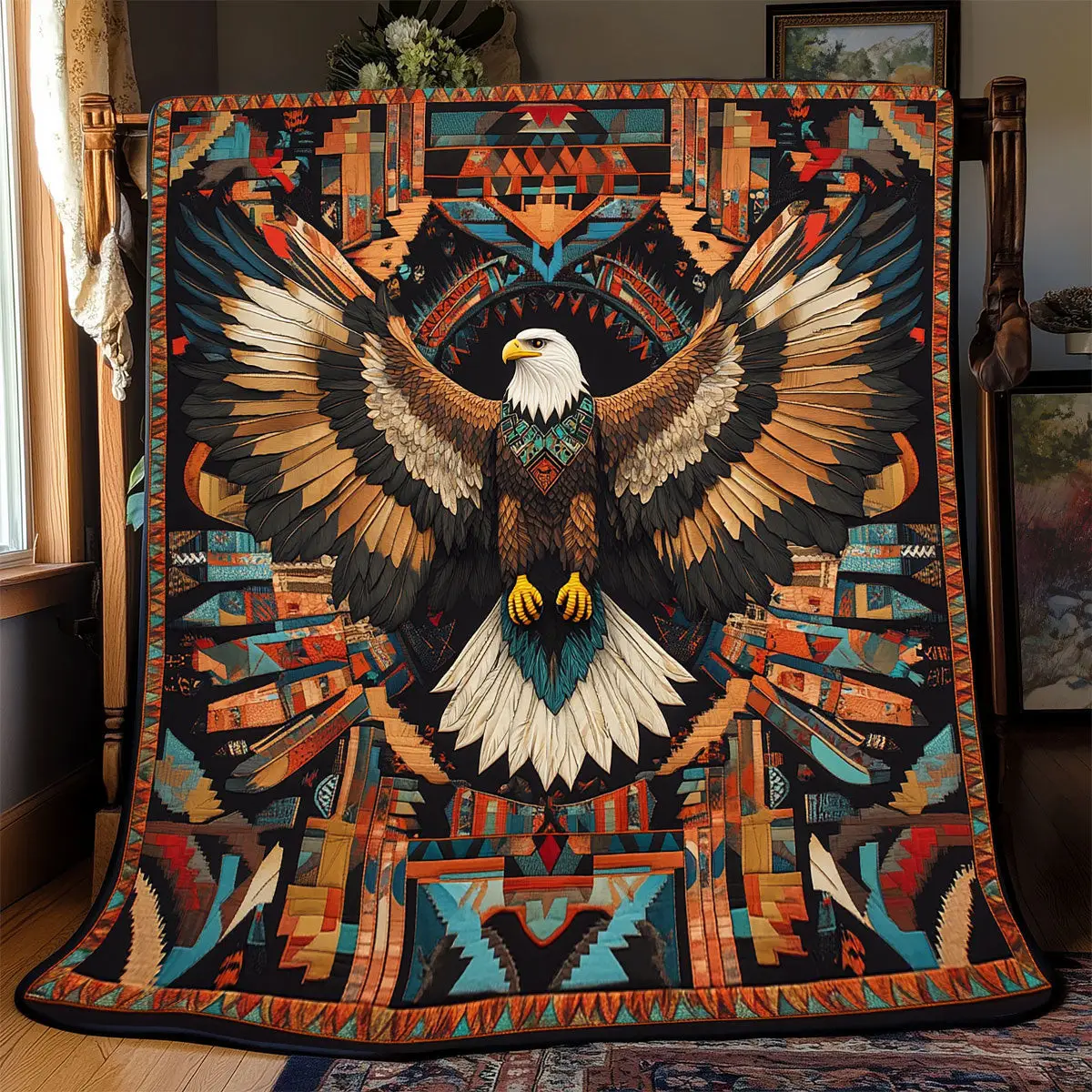 Spirit Eagle Quilted Blankets Father's Day Gifts For Husband