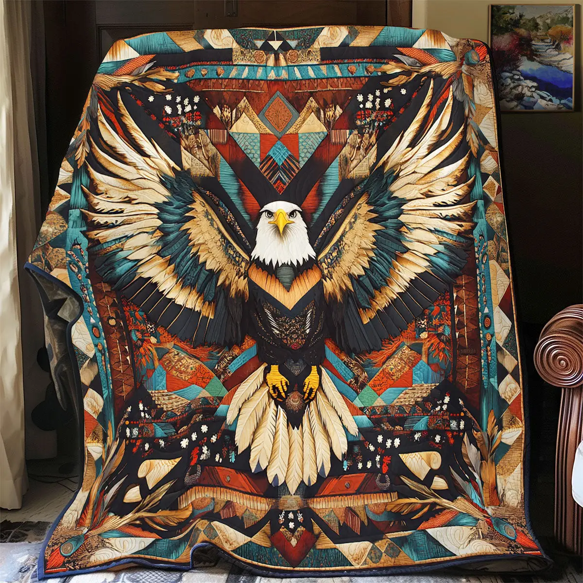 Spirit Eagle Quilted Blankets Mother's Day Gifts For Elderly