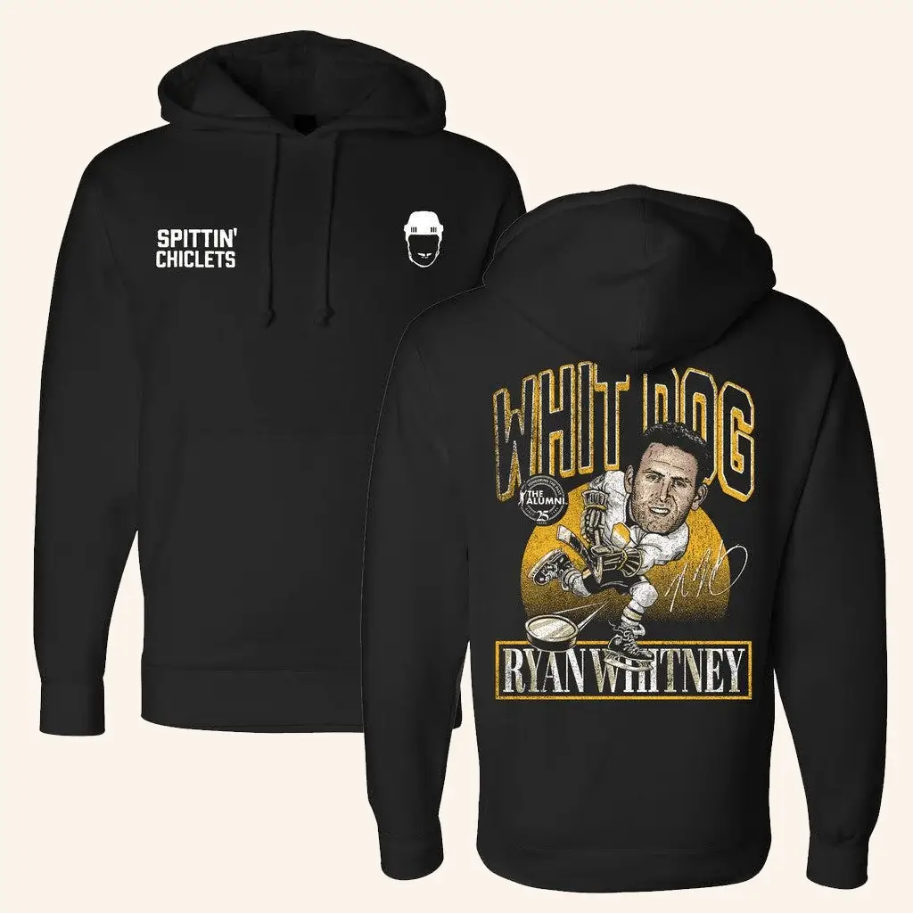 Spittin Chiclets Merch Spittin Chiclets x NHL Alumni Association Whit Dog Hoodie Ryan Whitney