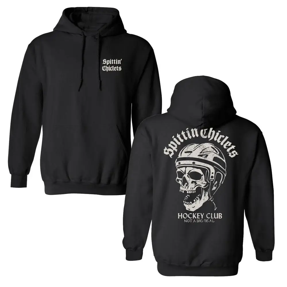 Spittin Chiclets Skull Hoodie Hockey Club Barstool Sports Hooded Sweatshirt Gift For Husband