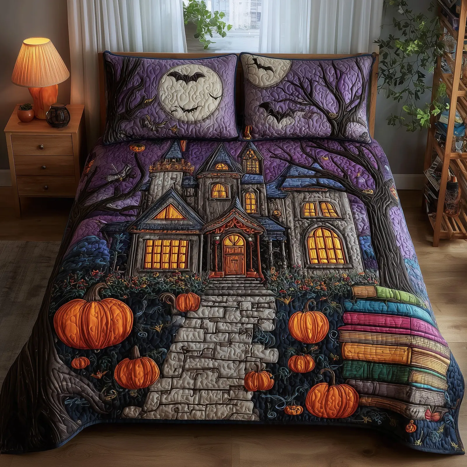 Spooky House Quilted Bedding Set Refresh Your Room