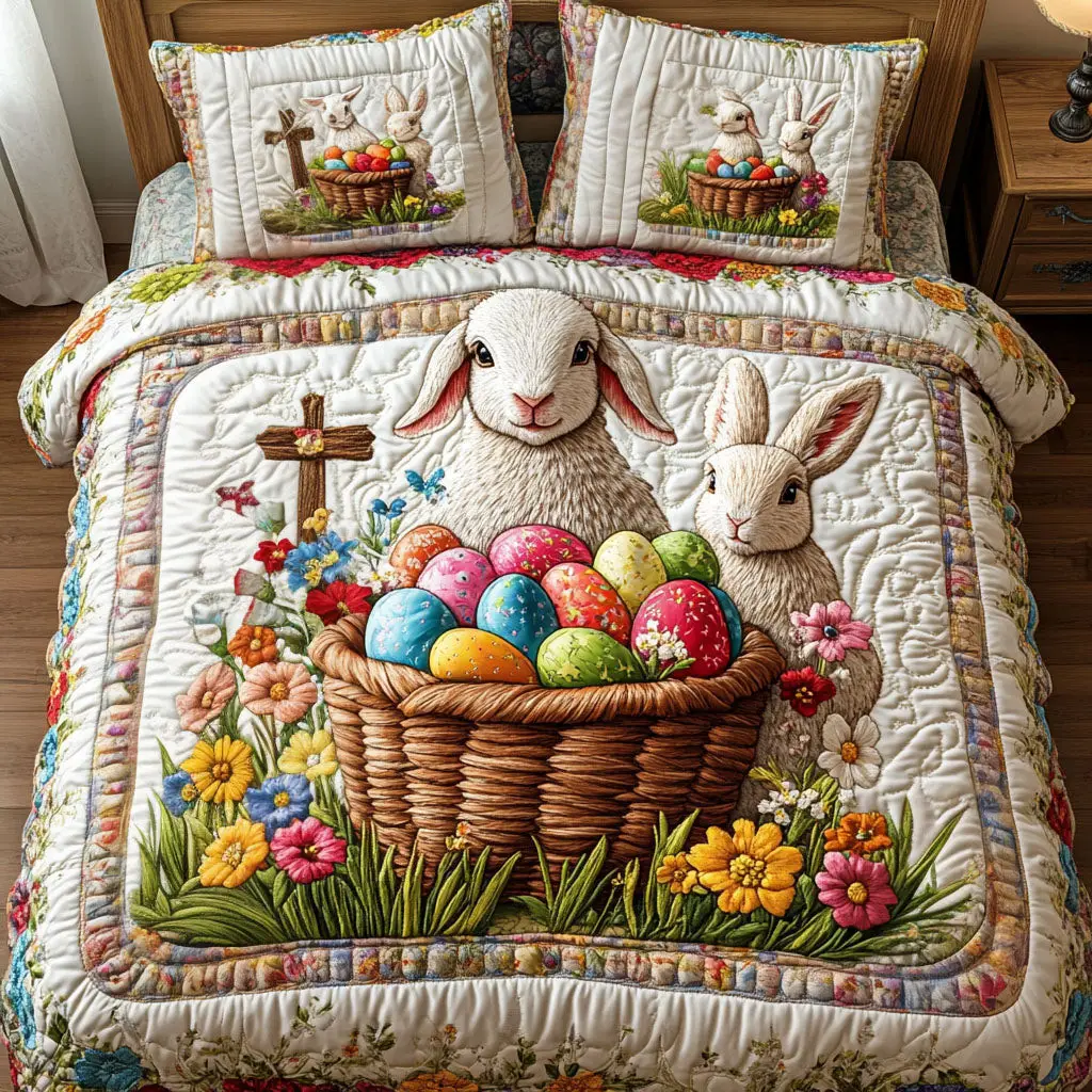 Spring Harmony Quilted Bedding Set Holiday Duvet Cover Best Gifts For Him Spring Harmony Quilted Bedding Set Holiday Duvet Cover Best Gifts For Him - Image 1