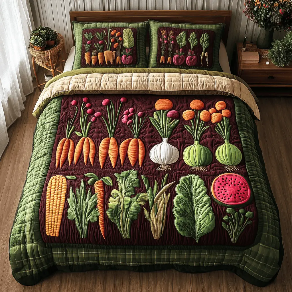 Sprout Dreams Quilted Bedding Set Farmhouse Bed Decor Christmas Gift Ideas For Wife Sprout Dreams Quilted Bedding Set Farmhouse Bed Decor Christmas Gift Ideas For Wife - Image 1
