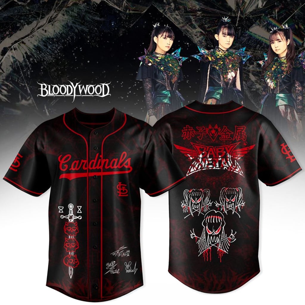 St Louis Cardinals x Babymetal World Tour 2026 Jersey Cardinals Merch Gifts For Baseball Fans