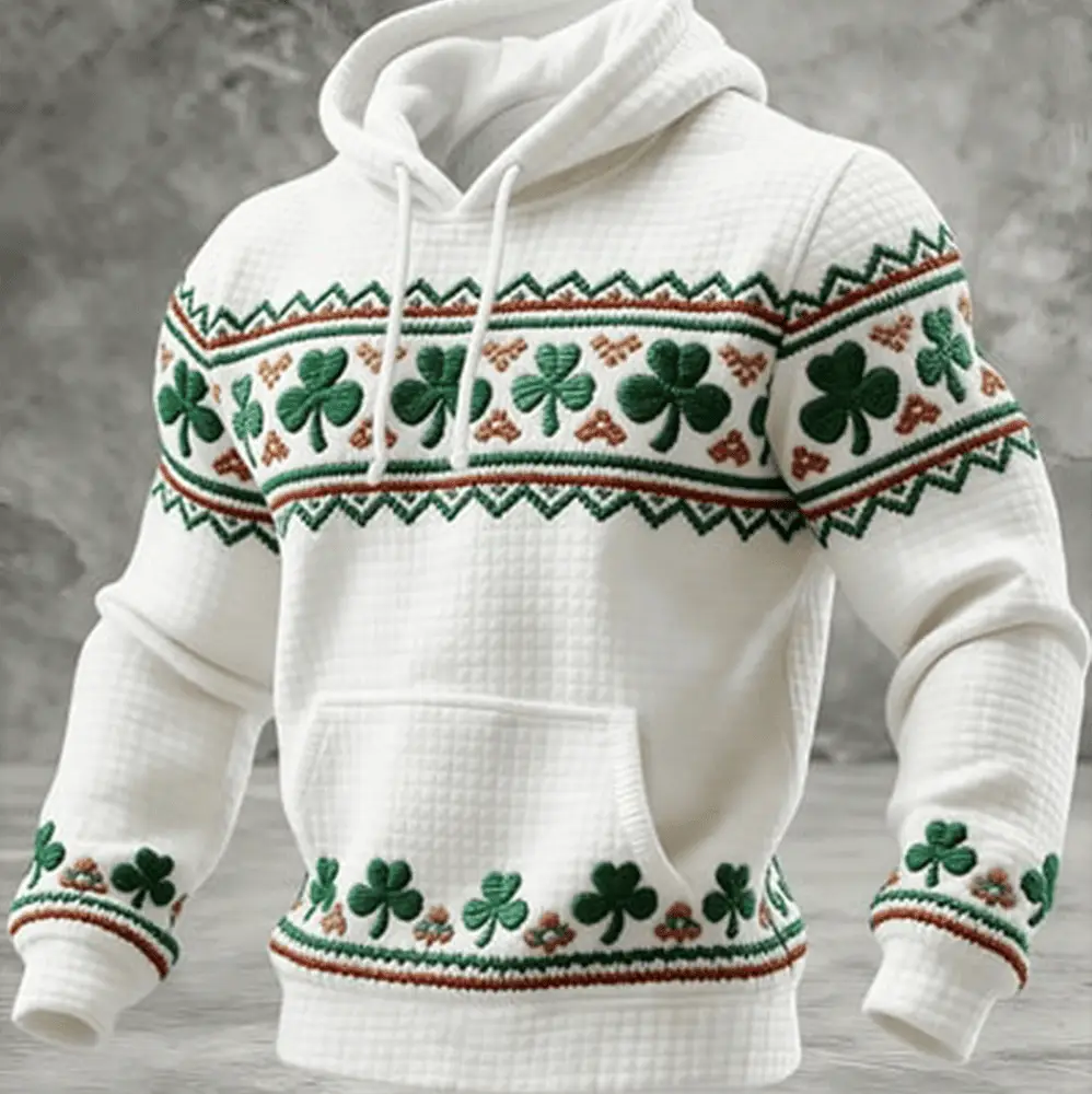 St Paddys Day Shamrock Hoodie St Patrick's Day Apparel Unique Presents For Dad