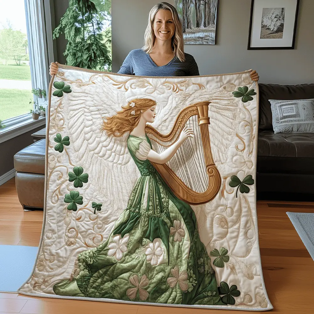 St Patrick Day Angel Quilted Blanket Best Throws For Sofas Best Irish Gifts