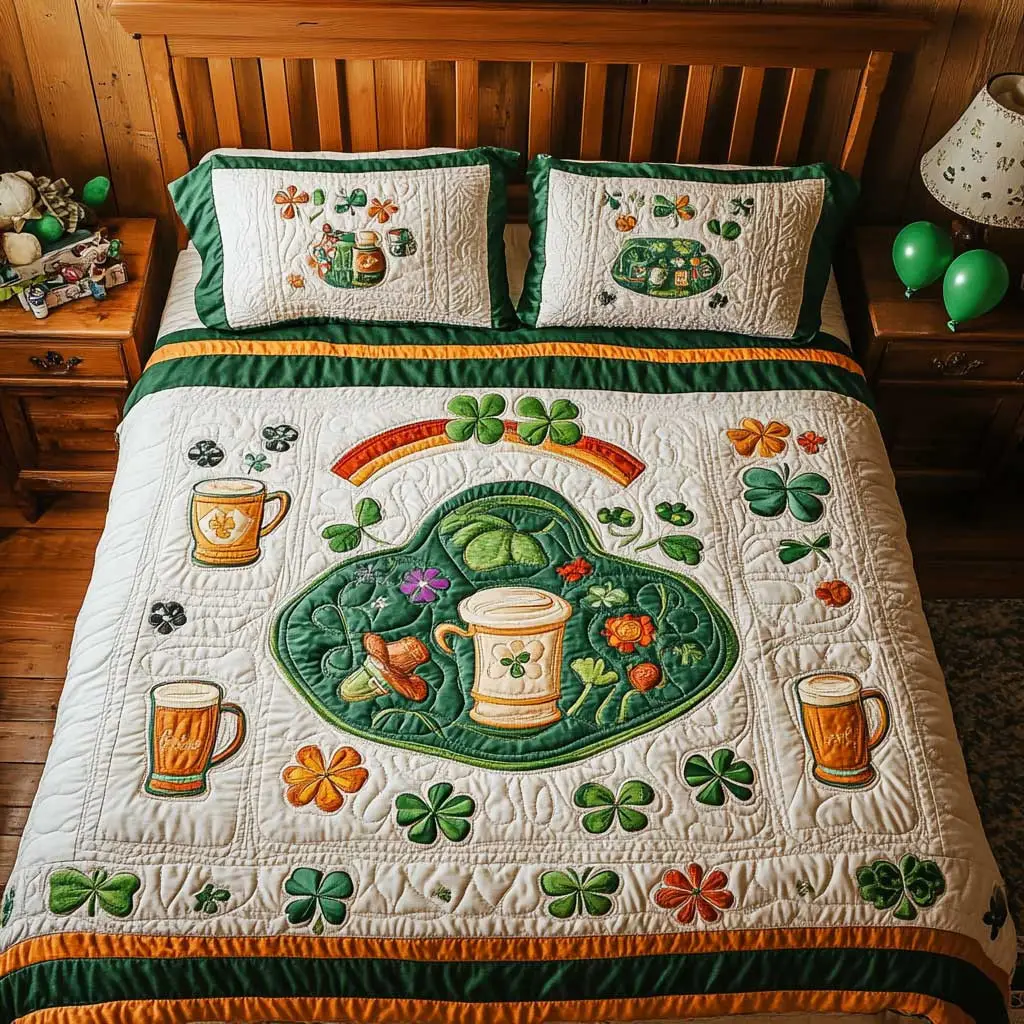St Patrick Day Duvet Cover Set Quilt Bedding Set Bedspread Bee Merchandise