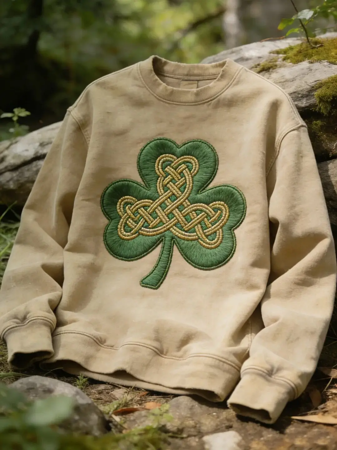 St Patricks Day Celtic Knot Shamrock Graphic Sweatshirt Irish Pride Outfit Gift For Men St Patricks Day Celtic Knot Shamrock Graphic Sweatshirt Irish Pride Outfit Gift For Men - Image 1