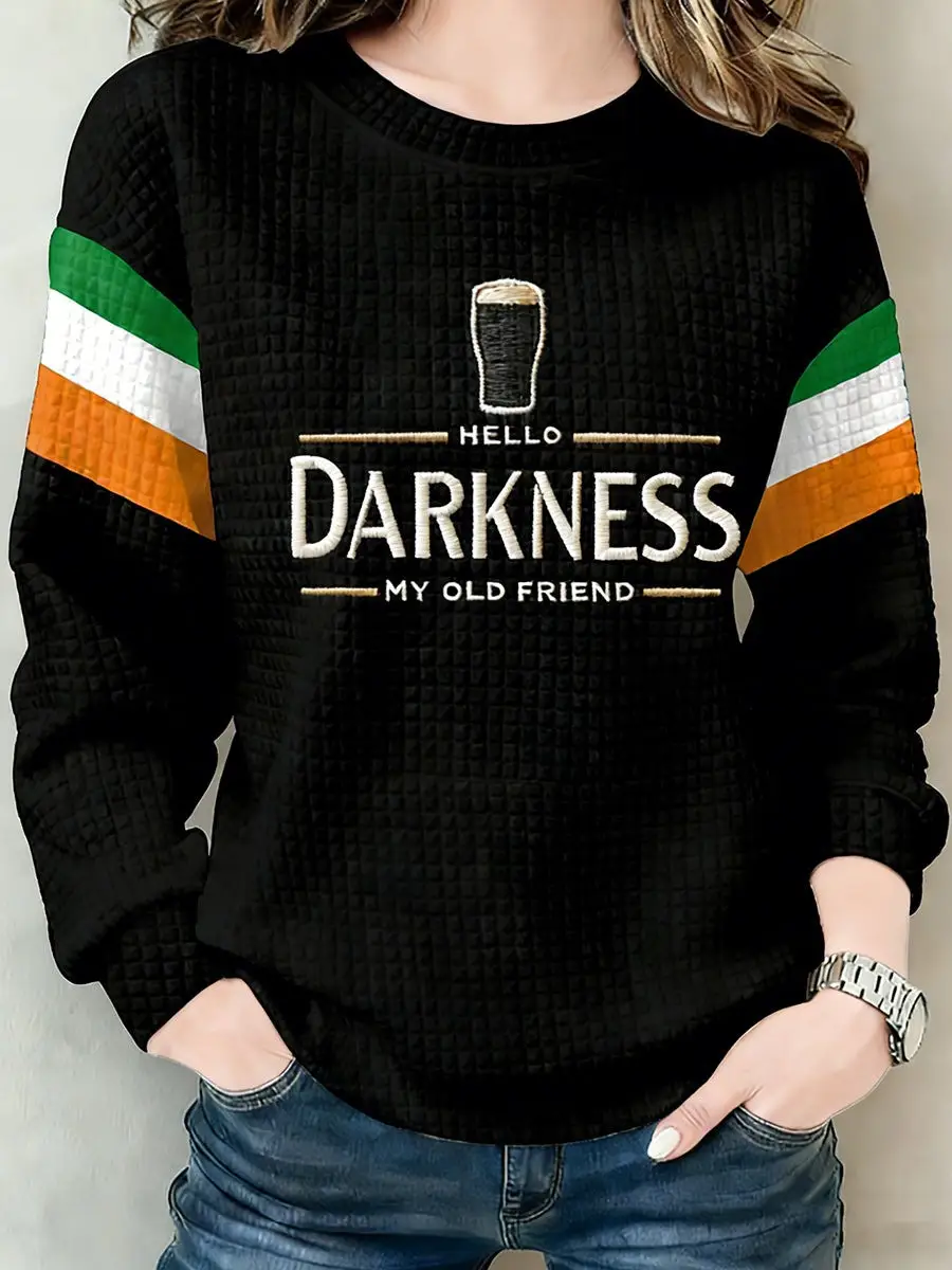 St Patrick's Day Clothes Hello Darkness My Old Friend Sweatshirt St Patrick's Day Gift Ideas