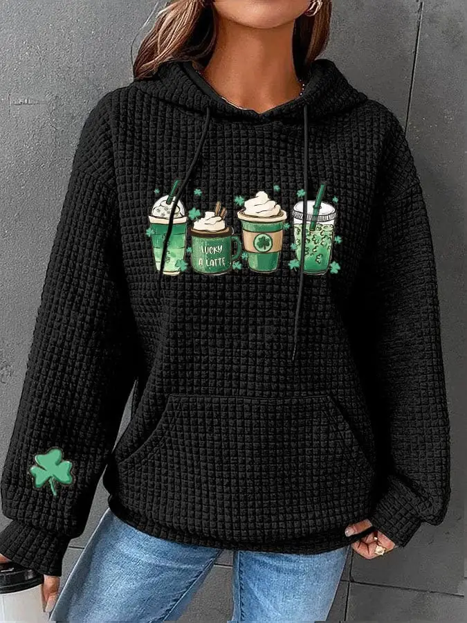 St Patrick's Day Coffee Hoodie St Patrick’s Women’s Clothing Gifts For Coffee Lovers St Patrick's Day Coffee Hoodie St Patrick’s Women’s Clothing Gifts For Coffee Lovers - Image 1